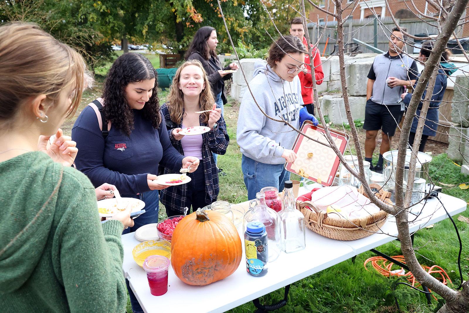Oktoberfest celebration at the campus garden